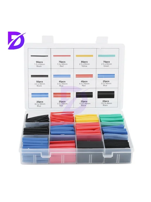Diymore Термоусадочные трубки 164 шт. Цвет 164pcs no case, 164 шт, фото 2