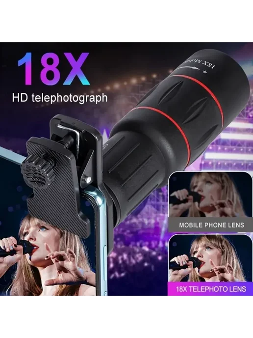 Телеобъектив 32x для мобильного телефона, Телеобъектив HD 18x для, фото 3