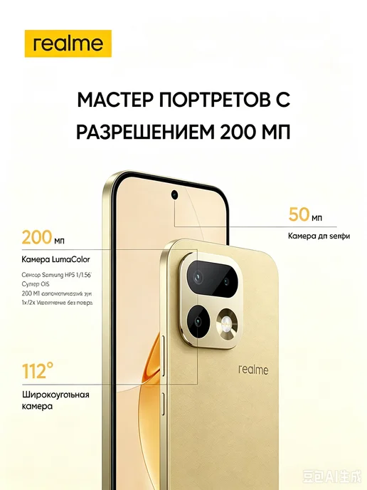 Смартфон realme 16 Pro 12/12 ГБ, серый, фото 4