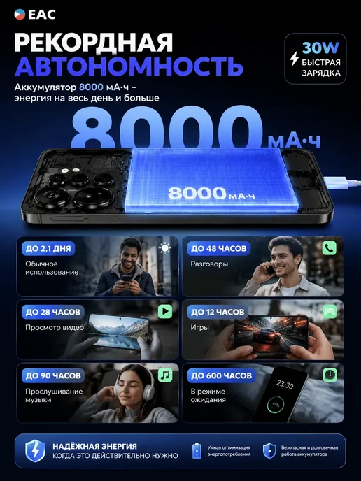 Смартфон sansung 26 Ultra 12/12288 ГБ, черный, фото 2