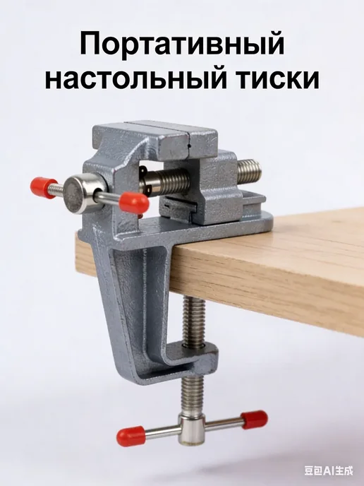 Мини-тиски настольные зажимные чугунные для фиксации DIY, вариант, фото 7