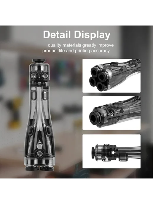 Нет бренда Адаптер для трубок из ПТФЭ 4-в-1 для 3D-принтеров H2 P1 X1 A, 1x1, фото 2