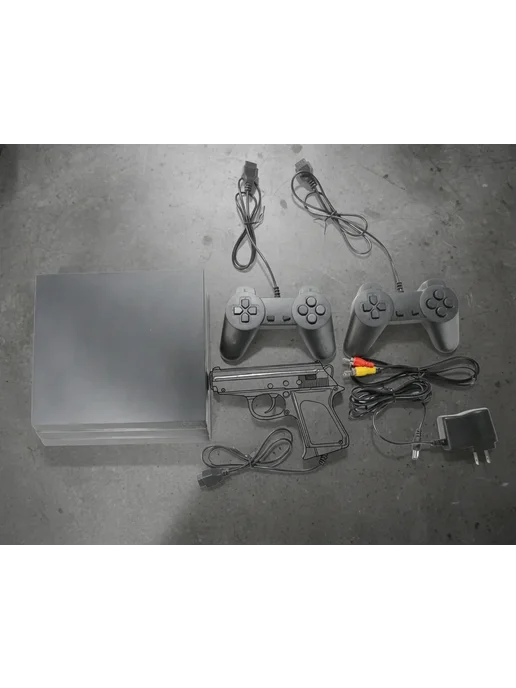 PS3 Консоль с 2 джойстиками, Цвет US set includes gun, черный, фото 2