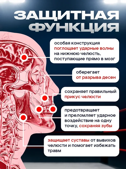 Капа боксерская 2 шт детская, подростковая, 2 шт, фото 8