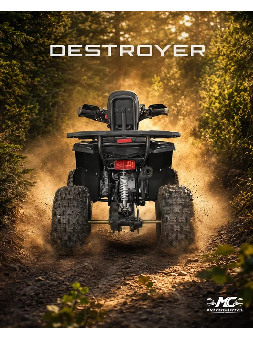 МОТОВЫГОДА Квадроцикл "DESTROYER" 125см³ Бензиновый, вариант, фото 2