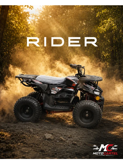 МОТОВЫГОДА Квадроцикл "RIDER" 110см³ Бензиновый, вариант, фото 2
