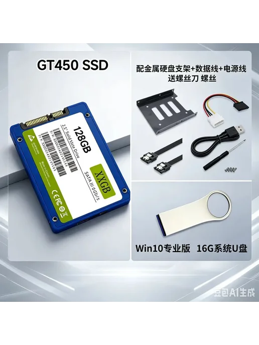 Нет бренда SSD SATA3 128 ГБ 2.5 дюйма в комплекте, 128 ГБ, фото 3