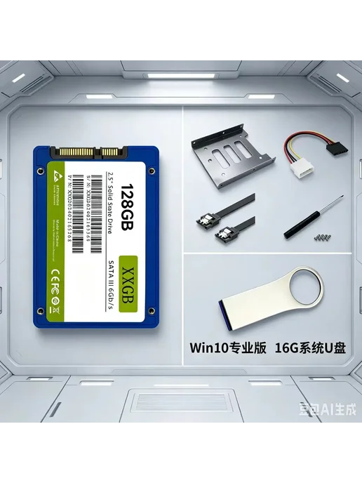 Нет бренда SSD SATA3 128 ГБ 2.5 дюйма в комплекте, 128 ГБ, фото 4