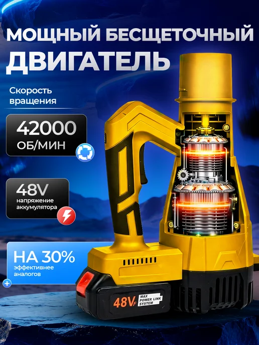 Воздуходувка аккумуляторная садовая мощная, вариант, фото 2