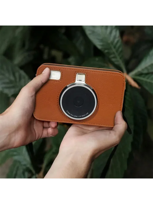 KODAK Чехол для Mini Shot 2 Retro C210R из искусственной кож, коричневый, фото 3