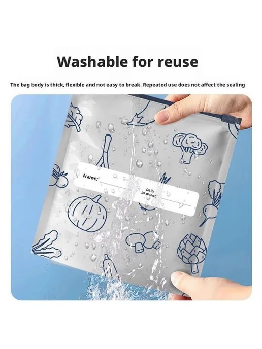 Пакеты для заморозки, алюминиевые, многоразовые, 10 шт, 10 шт, фото 7