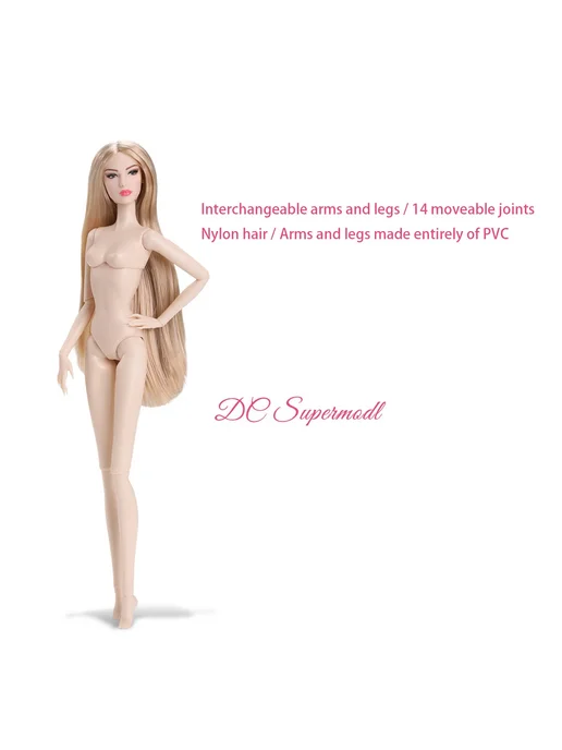 Нет бренда Кукла DCSupermodel, 32 см, Normal skin-straight, Hand-foot Stand Part, фото 5