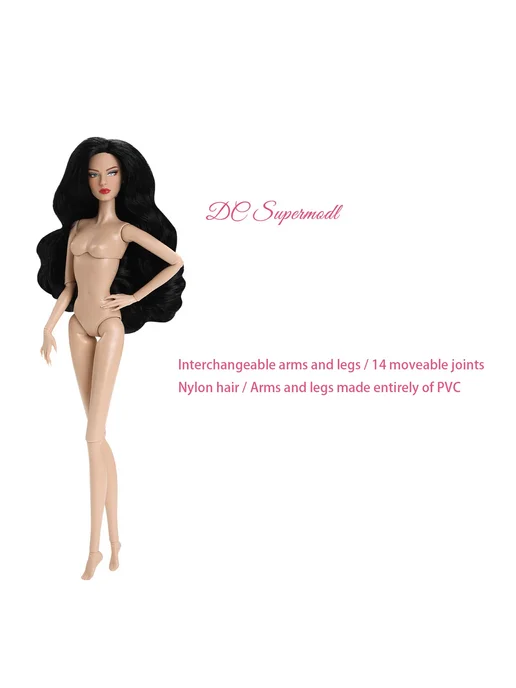 Нет бренда Кукла DCSupermodel, 32 см, Normal skin-straight, Hand-foot Stand Part, фото 7