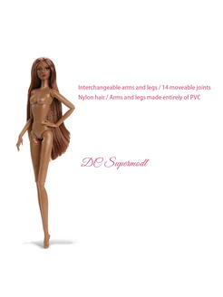 Нет бренда Кукла DCSupermodel 2-го поколения Dark skin-straight
