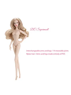 Нет бренда Кукла DCSupermodel 2-го поколения Fair skin-curly