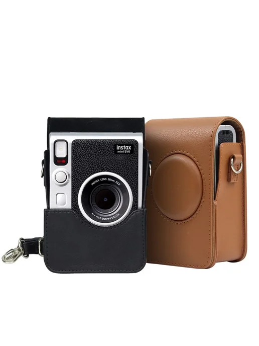 Нет бренда Черная сумка-камера для Fujifilm Instax Mini EVO, черный, фото 3