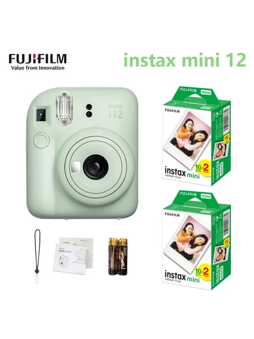 FUJIFILM Instax Mini 12, цвет Green With 40 Sheets, 12 цв.