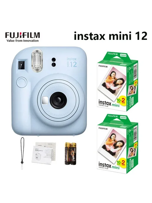 FUJIFILM Instax Mini 12 в 5 цветах Голубой, Blue 40 Sheets, голубой