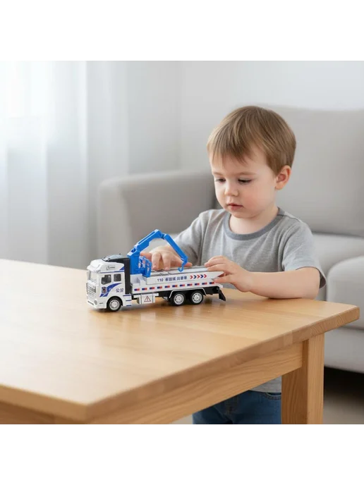 Полицейский автовоз с функцией тяги для мальчиков 3 лет, вариант, фото 6