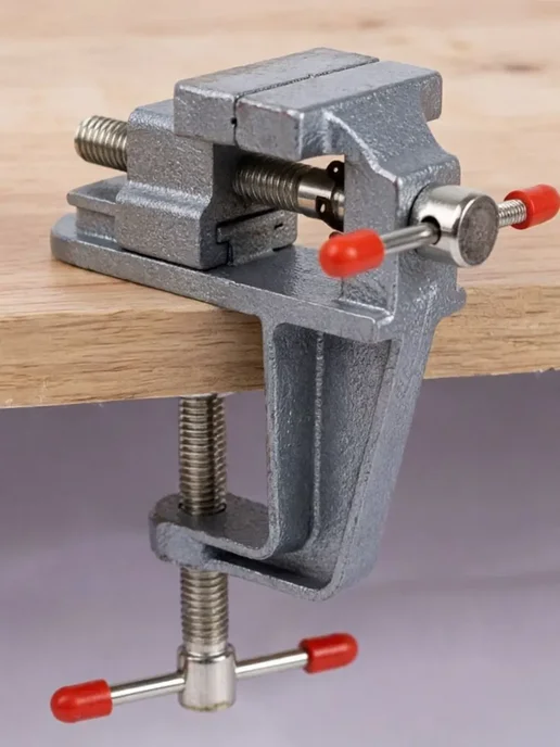 Мини-тиски настольные зажимные чугунные для фиксации DIY, вариант, фото 3