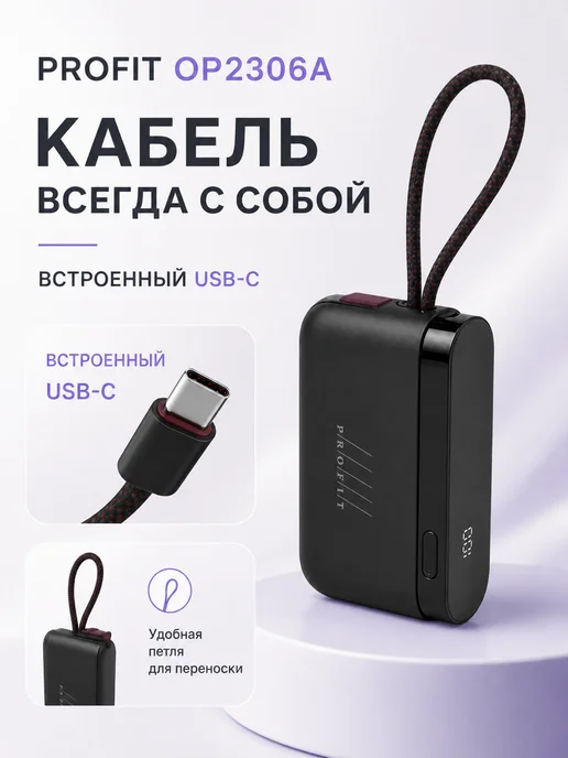 Apple Внешний аккумулятор PROFIT OP2306A, черный, фото 3