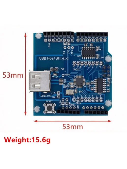 Нет бренда USB Host Shield Arduino UNO R3 ARD-USBHOST-BLU, вариант, фото 4
