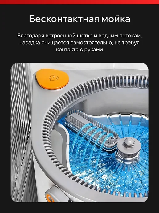Оригинальный⠀товар Швабра с отжимом и ведром для пола умная, вариант, фото 5