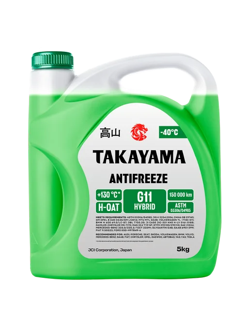 Антифриз зеленый Takayama G11,-40, 10кг, 5 кг, фото 4