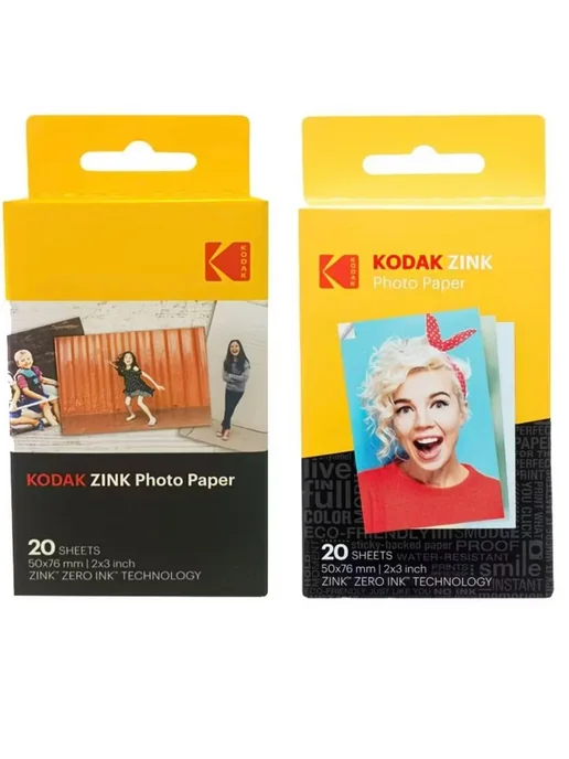 KODAK Фотобумага Zink 2x3", 80 листов, желтый, 2x3, фото 2