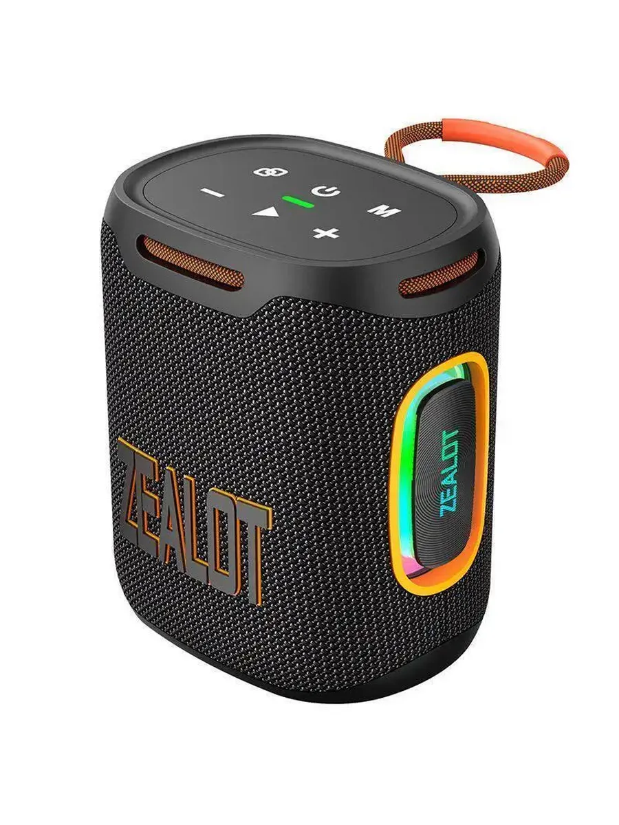 колонка Bt ZEALOT S122 Bt 5.4, USB/TF/AUX, TWS, RGB, акк 6000мАч (до 20ч), IPX6, до 25Вт