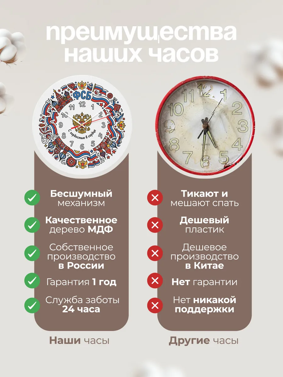 Часы настенные "ФСБ - с гордостью в сердце" — фото 2