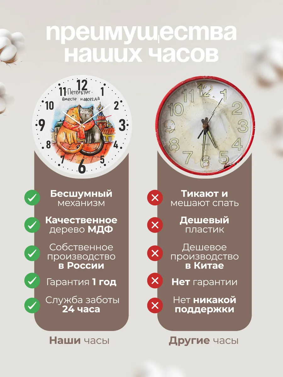 Часы настенные "Петербург - вместе навсегда" — фото 2