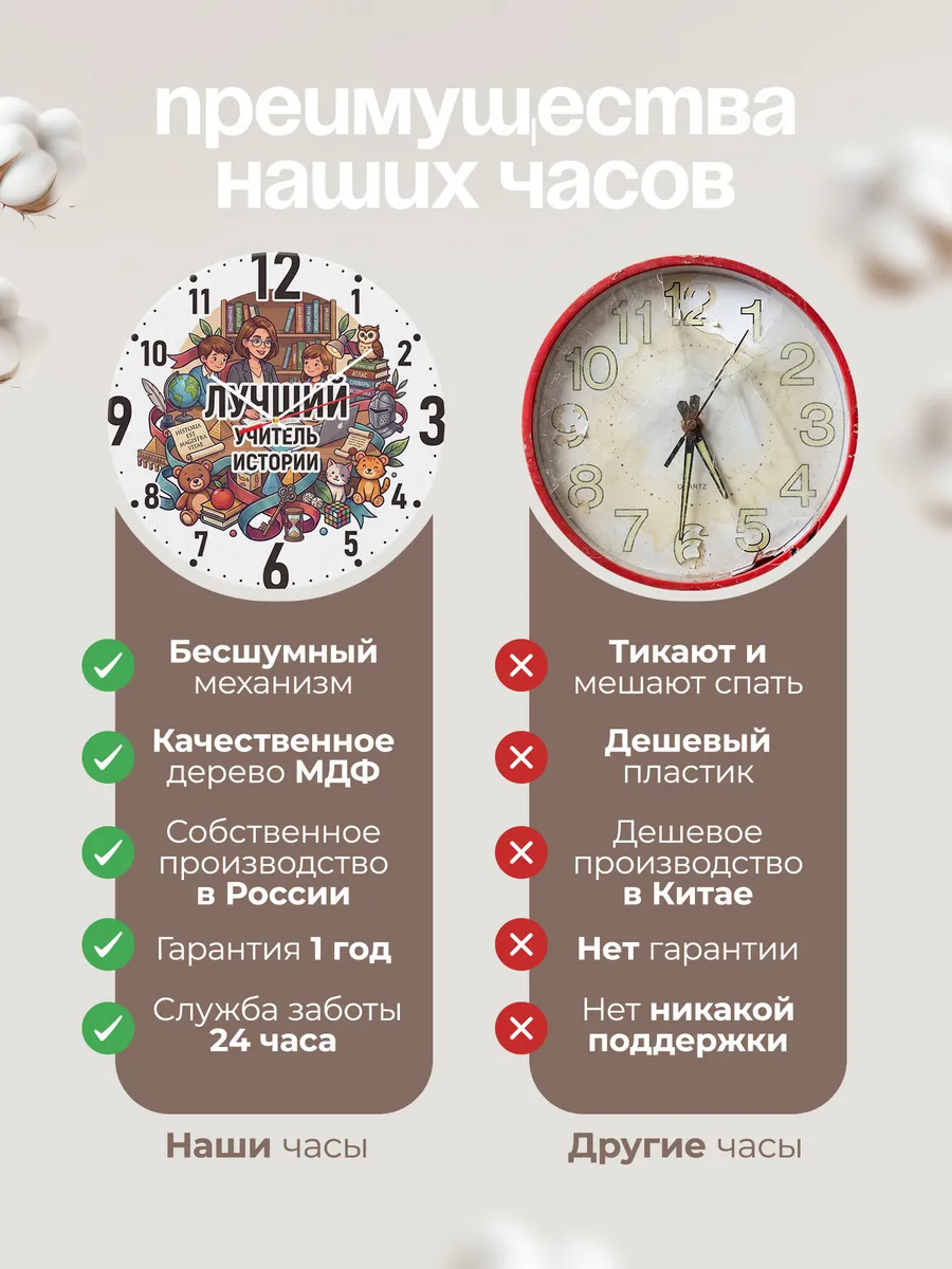Часы настенные "Лучший учитель истории" — фото 2