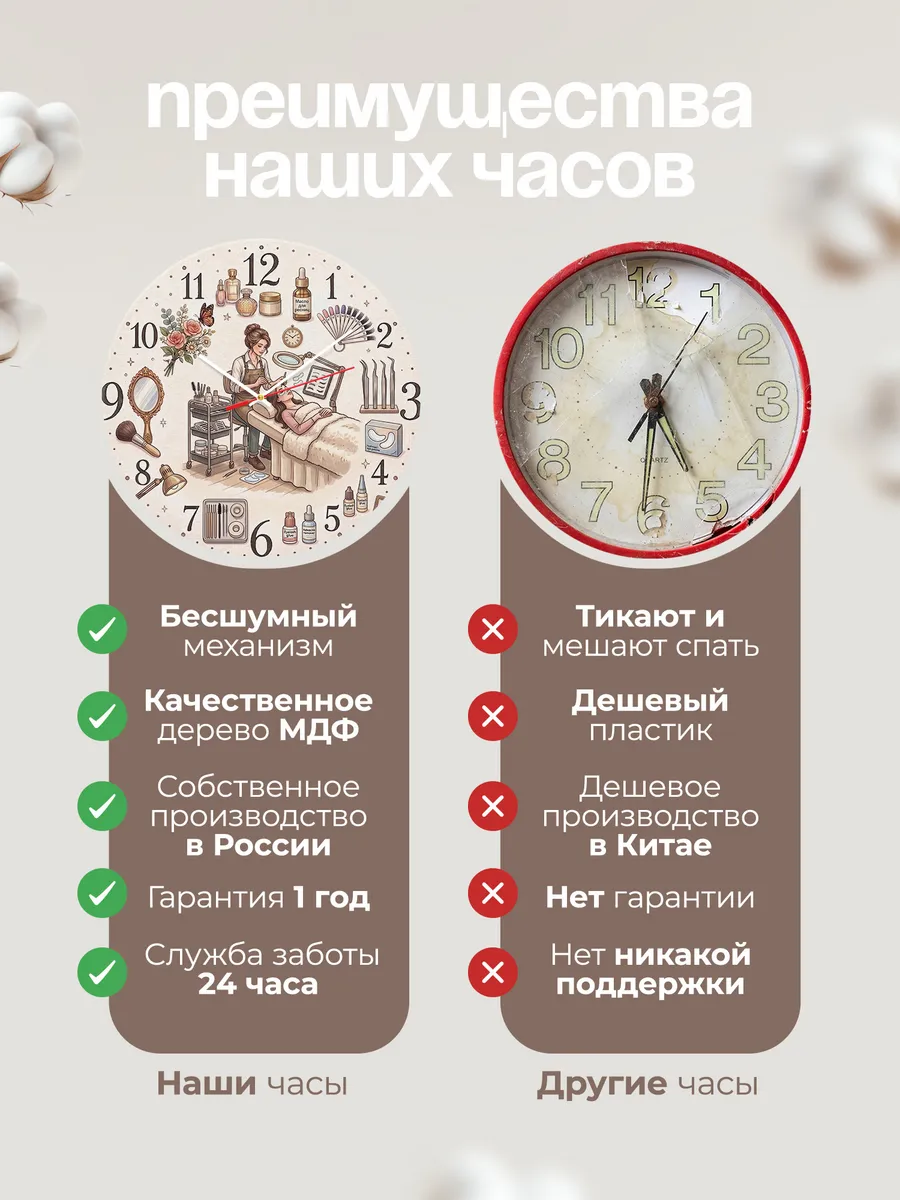 Часы настенные "Лучший лэшмейкер" — фото 2