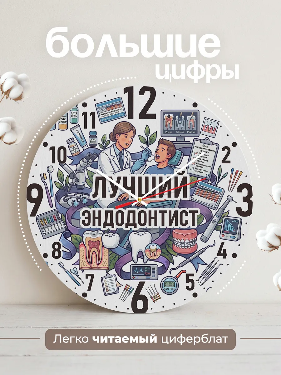 Часы настенные "Лучший эндодонтист" — фото 4