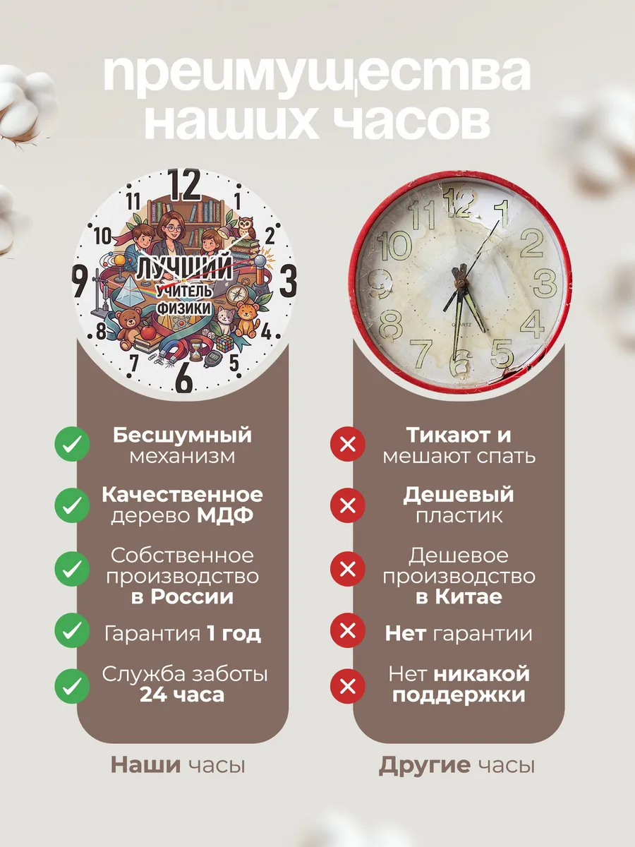 Часы настенные "Учителю физики" — фото 2