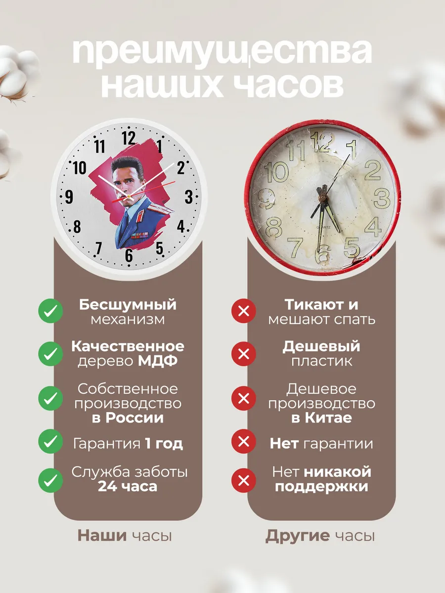 Часы настенные "За Советский союз" — фото 2