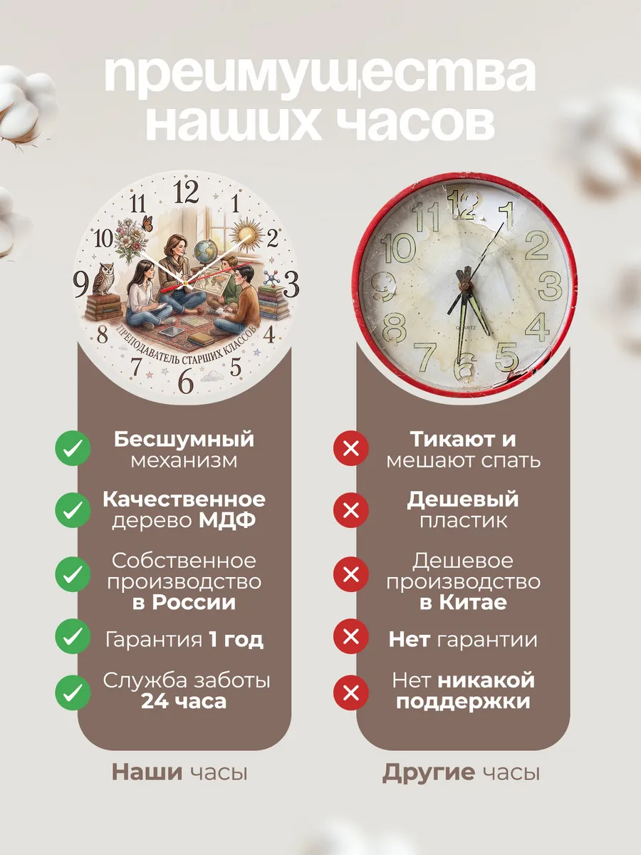 Часы настенные "Преподавателю старших классов" — фото 2