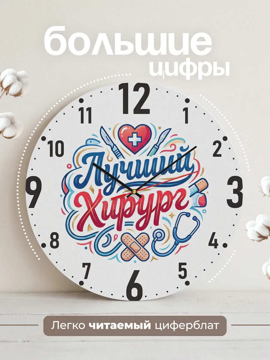 Часы настенные "Подарок хирургу" — фото 2