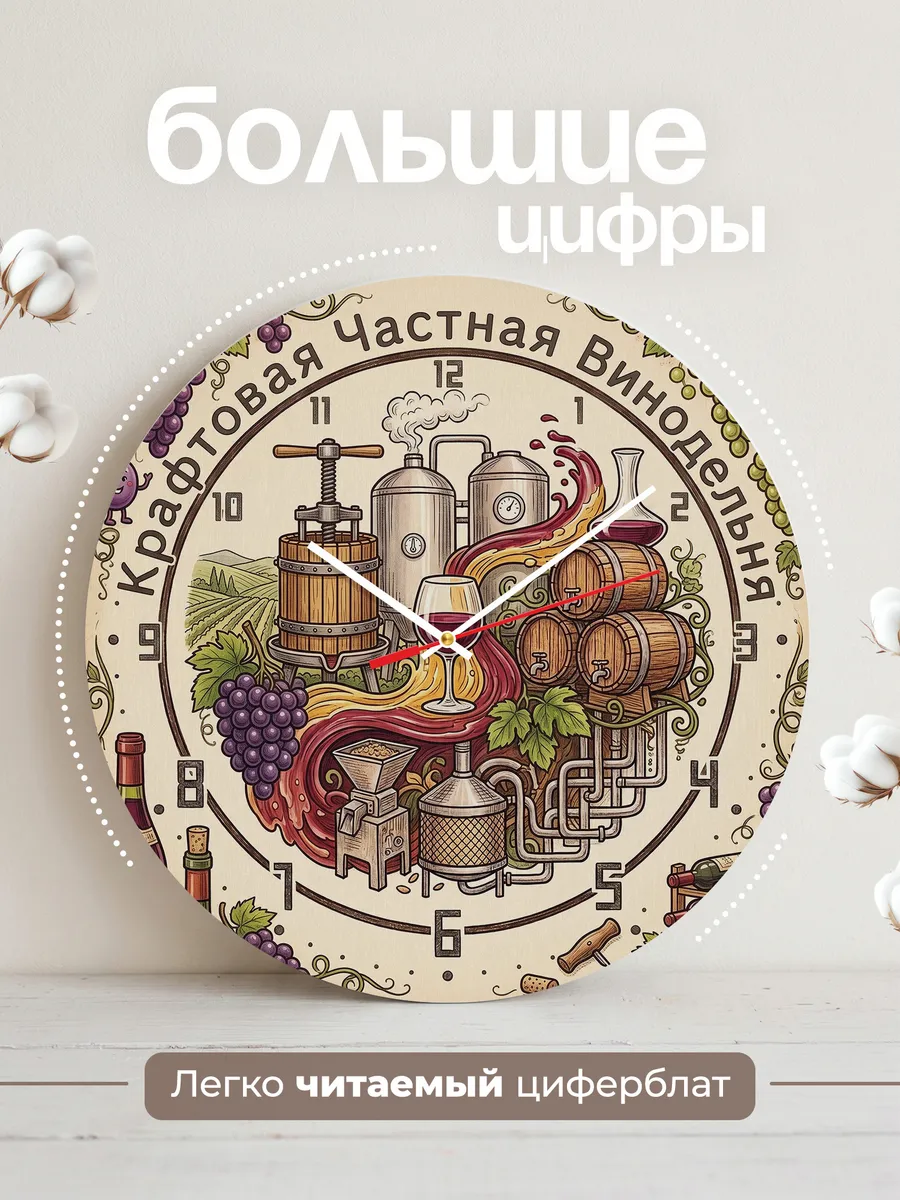 Часы настенные "Виноделу" — фото 4