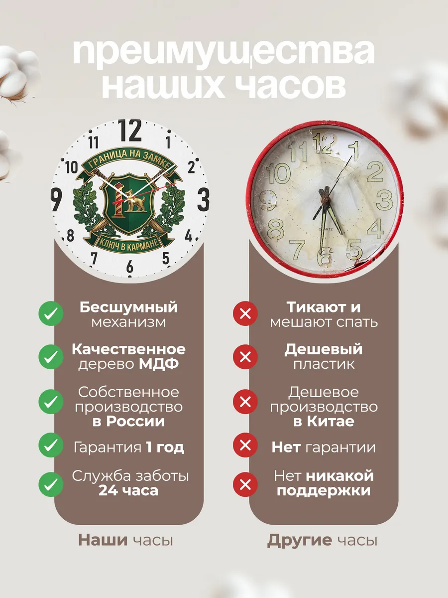 Часы настенные "Подарок пограничнику" — фото 2