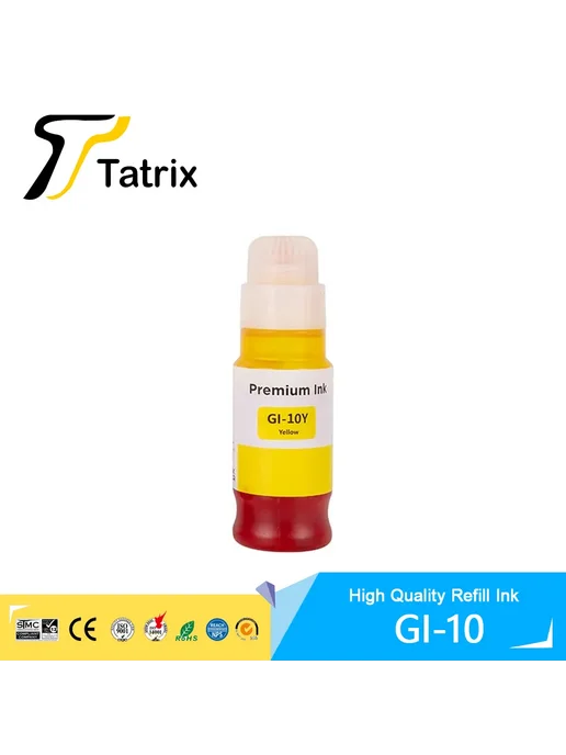 Tatrix International Чернила Tatrix GI-10 для Canon PIXMA GM2010 GM4010 G5010 G60, черный, фото 7