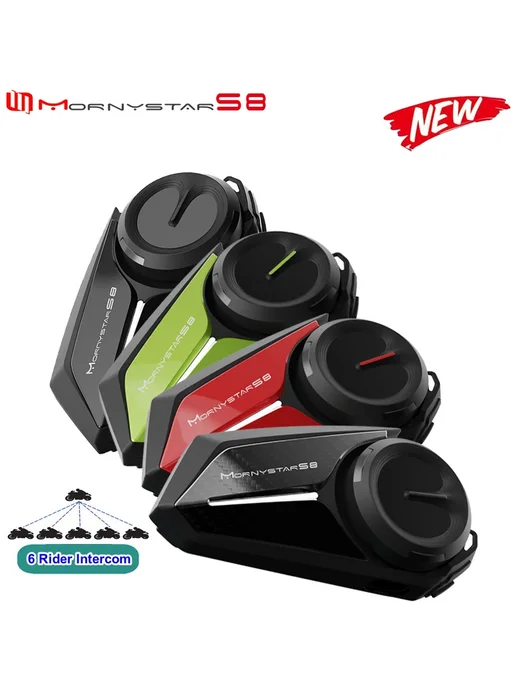 MORNYSTAR Гарнитура S8 Интерком Bluetooth Green, зеленый, фото 2