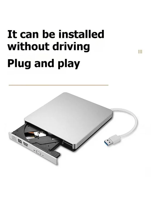 Нет бренда НОВИНКА! Внешний оптический привод USB 3.0 с адаптером Type-, вариант, фото 5