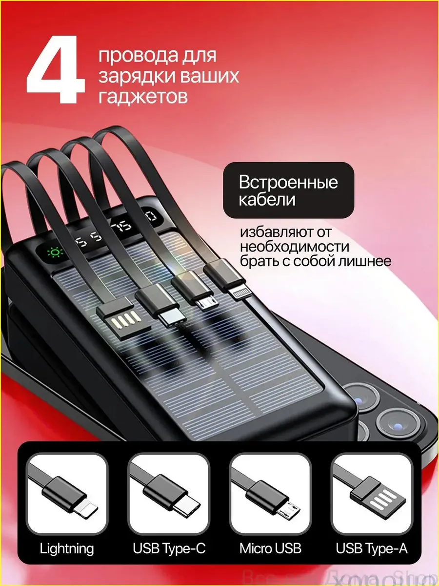Внешний аккумулятор Повербанк Power bank 40000 мАч — фото 6
