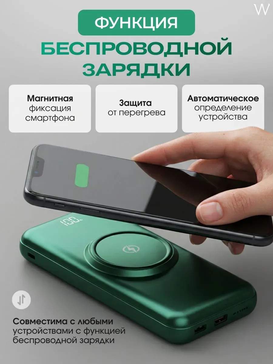 Внешний аккумулятор Повербанк Power bank 20000 мАч — фото 2
