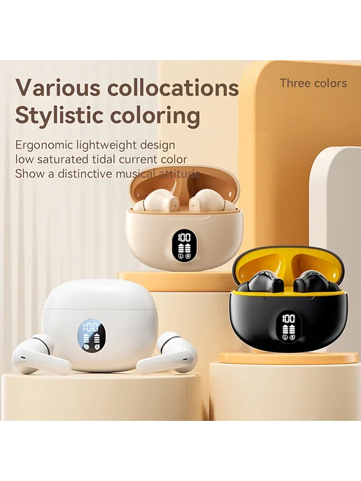 Нет бренда Беспроводные наушники S510 Bluetooth TWS White, белый, фото 2
