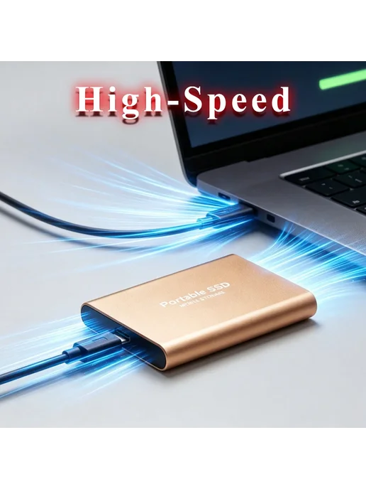 Портативный SSD 128TB Бежевый, 128 ТБ, фото 3