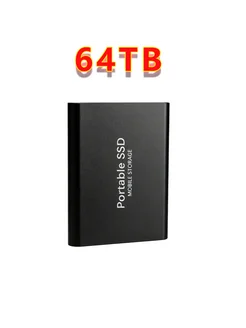 Нет бренда Портативный SSD Samsung 256 ТБ USB 3.1 Type-C Черный, Bk-64T