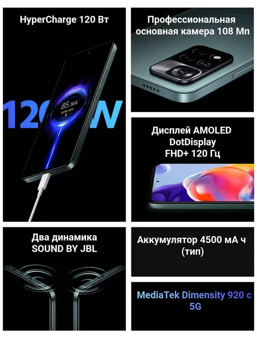 Смартфон Xiaomi Redmi Note 11 Pro Plus 8/256 ГБ, белый, фото 5